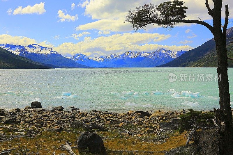 阿根廷湖，巴塔哥尼亚安第斯山脉景观，El Calafate，阿根廷